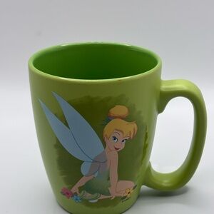Disney Store Light Green Tinkerbell  20 Oz. Ceramic Coffee Cup Mug Taiwan